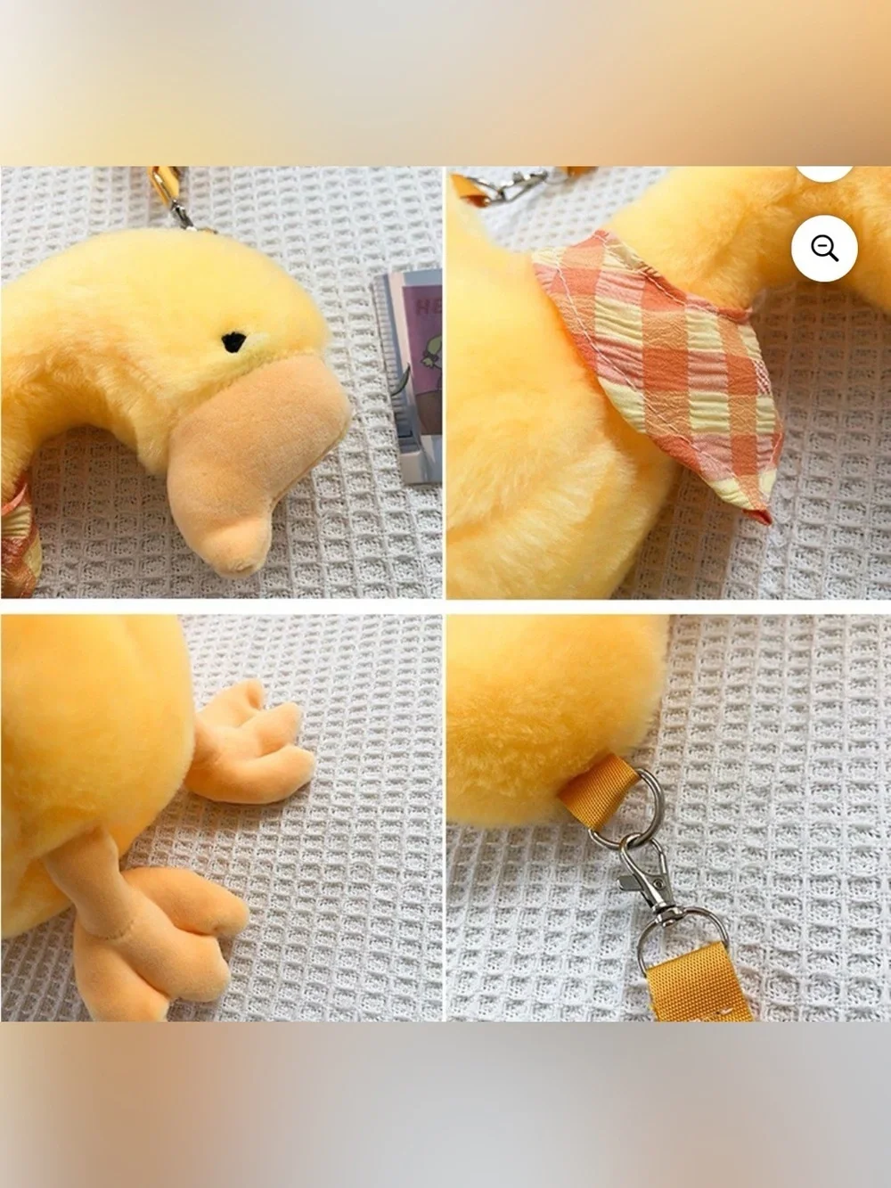 NWT Yellow Plush Duck Crossbody Novelty Bag Purse